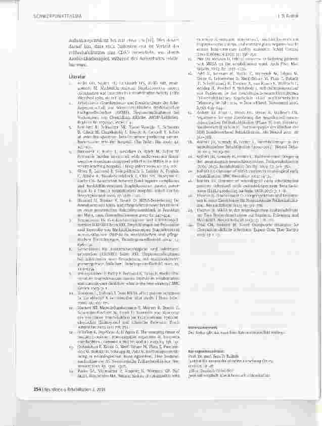 Vorschauseite 4: Multiresistente Keime (MRSA, MRGN, VRE) und Clostridium difficile in der neurologisch-neurochirurgischen Frührehabilitation