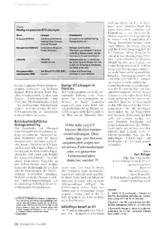 Vorschauseite 3: Moderne Informationsund Kommunikationstechnologien in Ärztenetzwerken