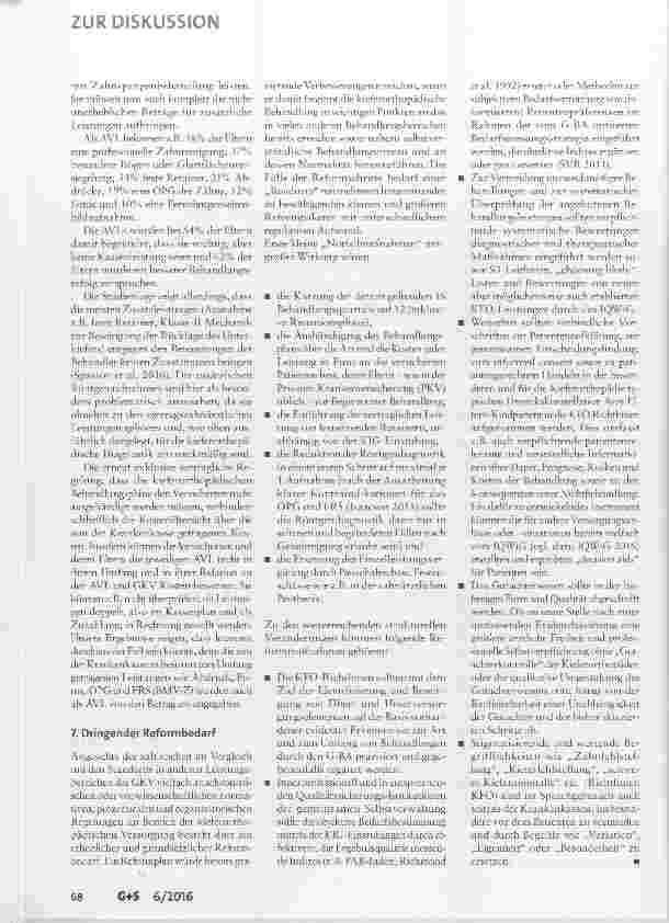 Vorschauseite 6: Die vertragszahnärztliche Kieferorthopädie unzweckmäßig, intransparent und paternalistisch