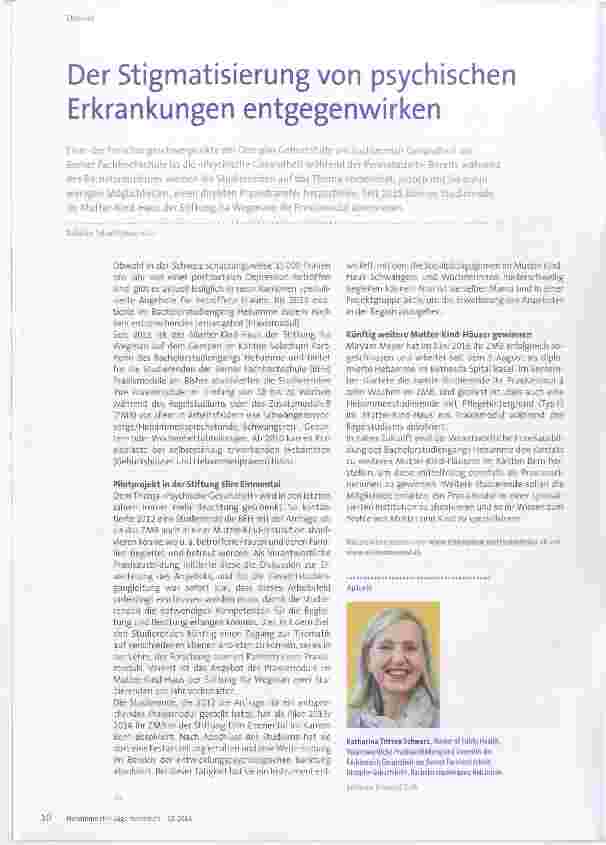 Vorschauseite 1: Der Stigmatisierung von psychischen Erkrankungen entgegenwirken