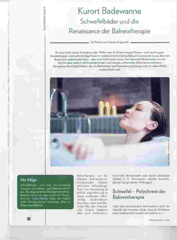 Vorschauseite 1: Kurort Badewanne Schwefelbäder und die Renaissance der Balneotherapie