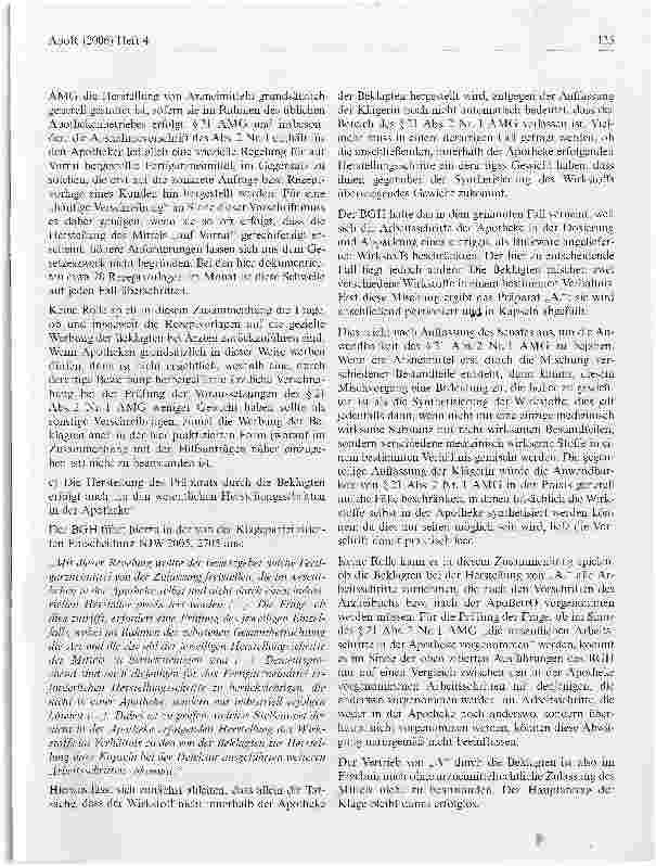 Vorschauseite 6: Zur Herstellung von Fertigarzneimitteln in der Apotheke