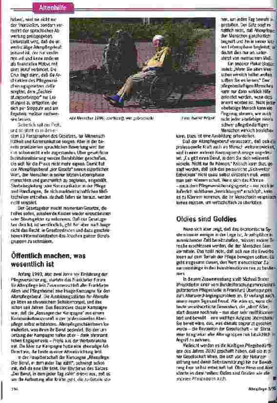 Vorschauseite 4: Auch die Jungen werden einmal alt Das Image der Altenpflege und die Architektur der Pflegeversicherung