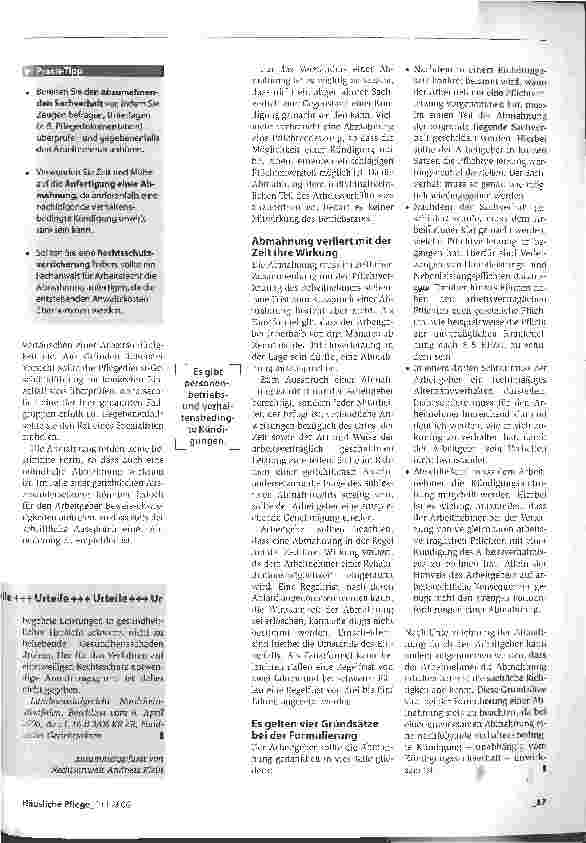 Vorschauseite 2: Arbeitsrecht: Abmahnungen richtig anwendenEine Warnung für den Arbeitnehmer