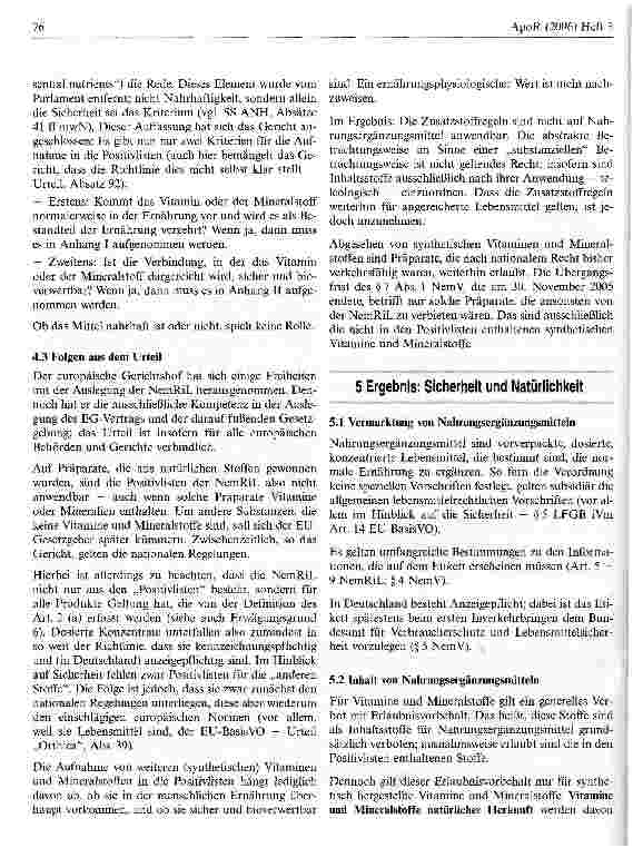 Vorschauseite 4: Nahrungsergänzungsmittel: die neuesten Rechtsentwicklungen (Teil 2)