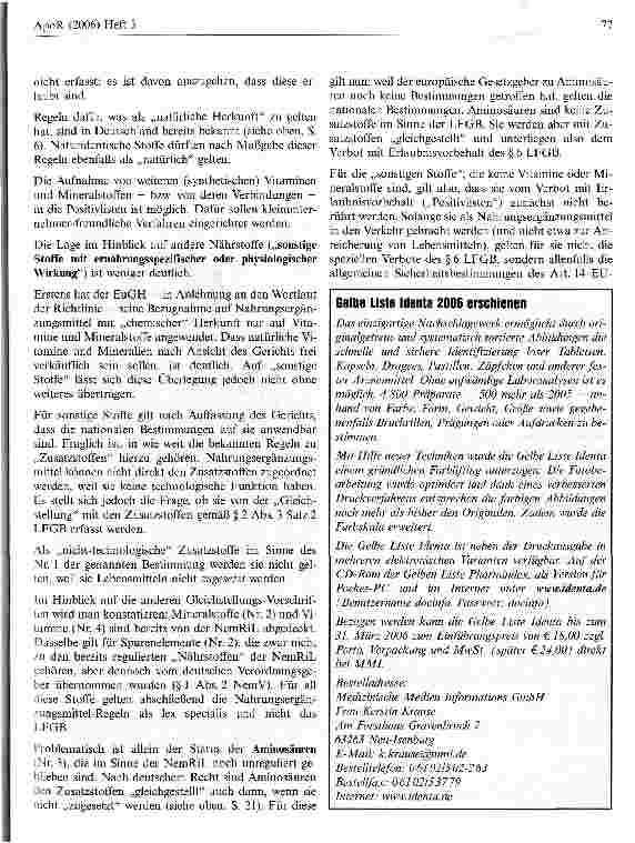 Vorschauseite 5: Nahrungsergänzungsmittel: die neuesten Rechtsentwicklungen (Teil 2)