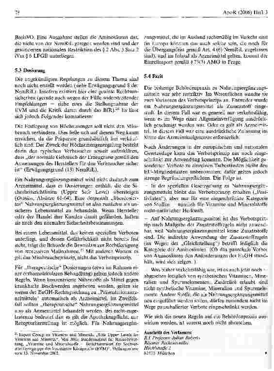 Vorschauseite 6: Nahrungsergänzungsmittel: die neuesten Rechtsentwicklungen (Teil 2)