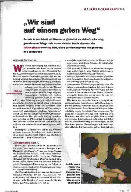 Vorschauseite 1: Wir sind auf einem guten Weg