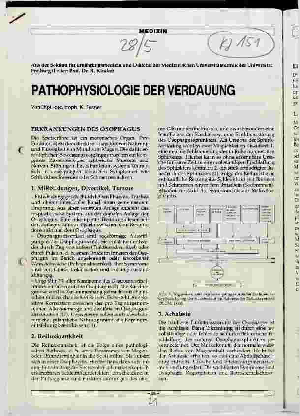 Vorschauseite 1: Pathophysiologie der Verdauung