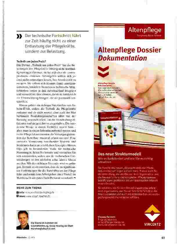 Vorschauseite 4: Pflegende entlasten, Attraktivität steigern