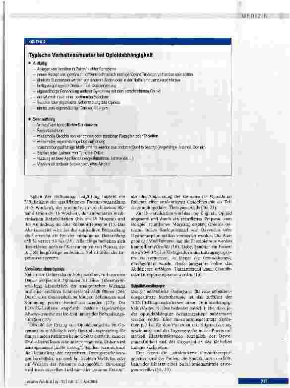 Vorschauseite 5: Abhängigkeit von verschreibungspflichtigen Opioiden