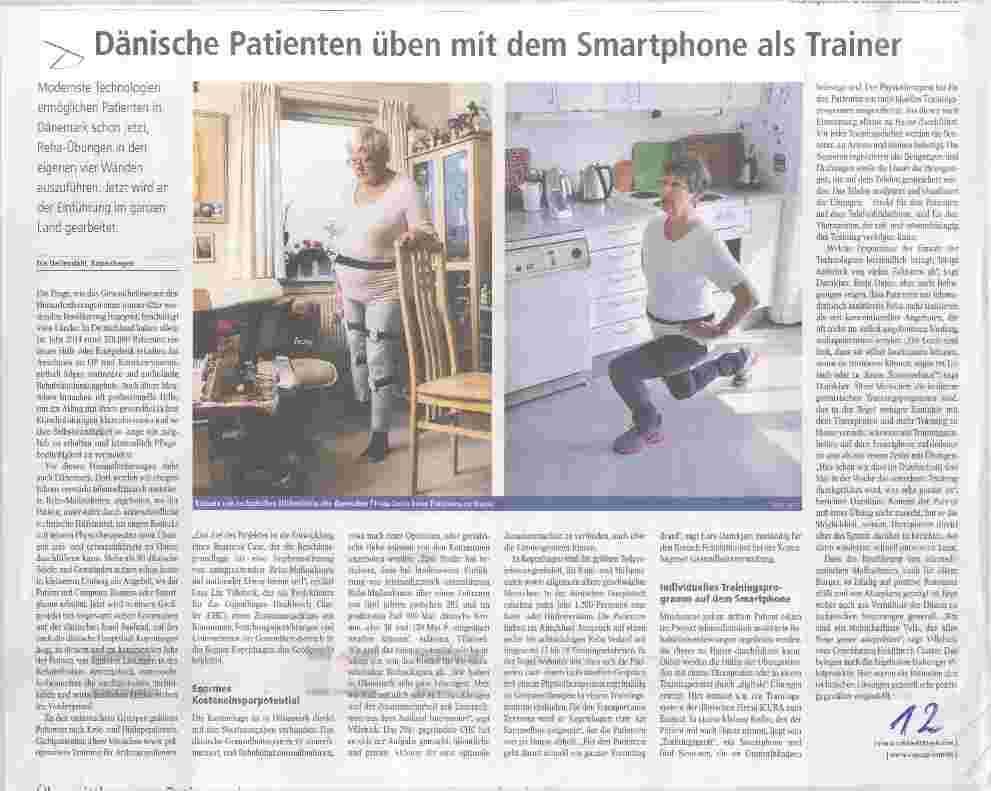 Vorschauseite 1: Dänische Patienten üben mit dem Smartphone als Trainer