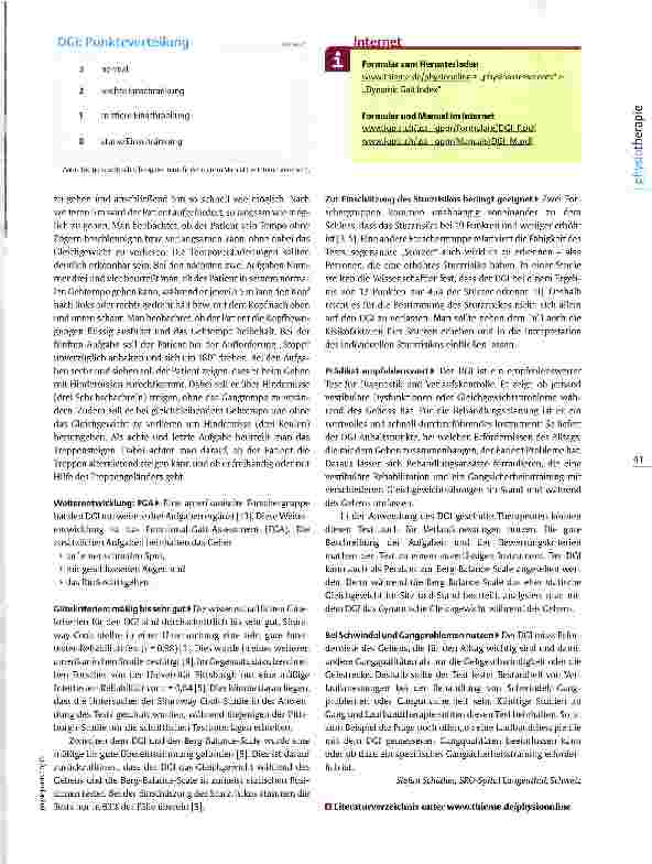 Vorschauseite 2: Balance beim Gehen beurteilenAssessment: Dynamic Gait Index