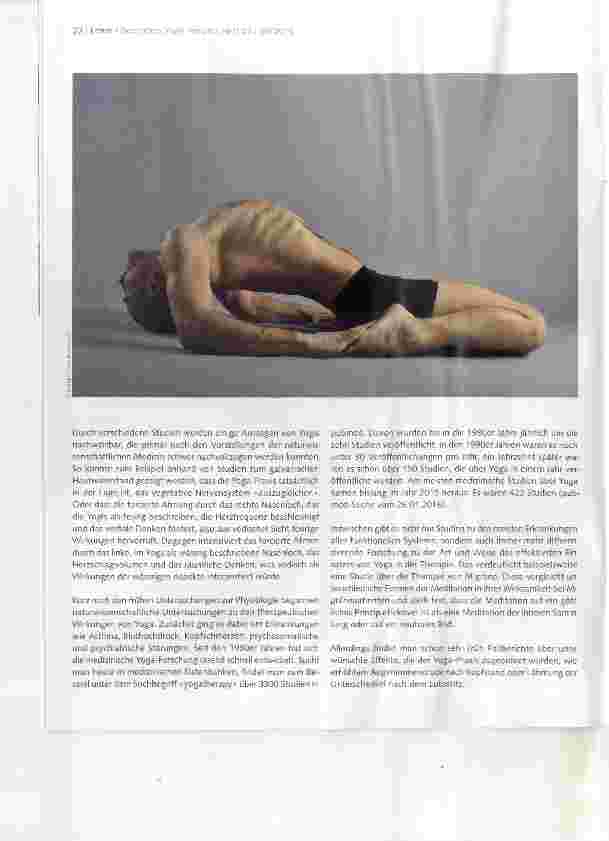 Vorschauseite 3: YOGA UND MEDIZIN, TEIL 4 Yoga-Rezeption durch die naturwissenschaftliche Medizin
