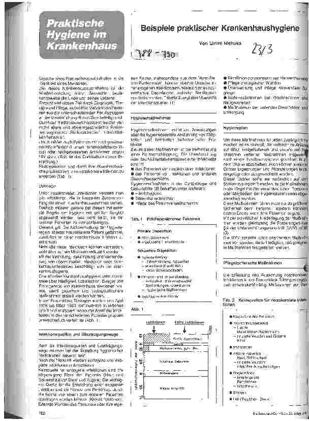 Vorschauseite 1: Beispiele praktischer Krankenhaushygiene