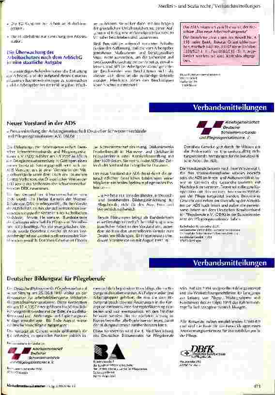 Vorschauseite 2: Sicherheit und Gesundheitssschutz bei der Arbeit auf hohem Niveau