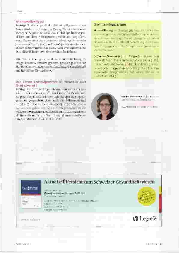 Vorschauseite 4: Es braucht eine Balance zwischen Freiwilligen und Expertinnen