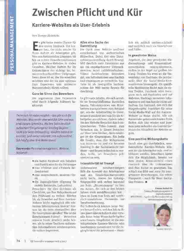 Vorschauseite 1: Zwischen Pflicht und Kür