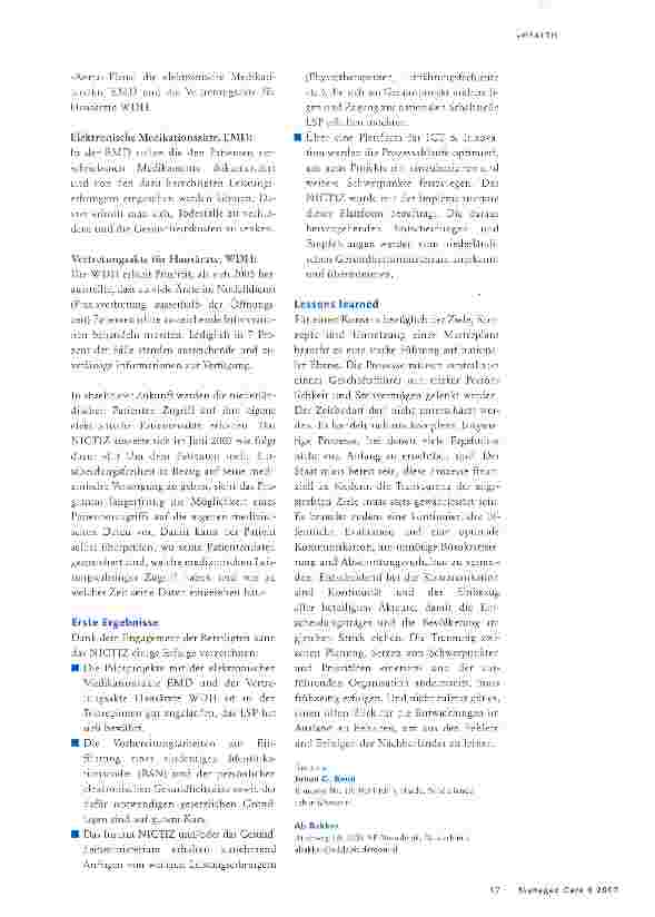 Vorschauseite 3: Niederlande: Der Weg zur elektronischen Patientenakte
