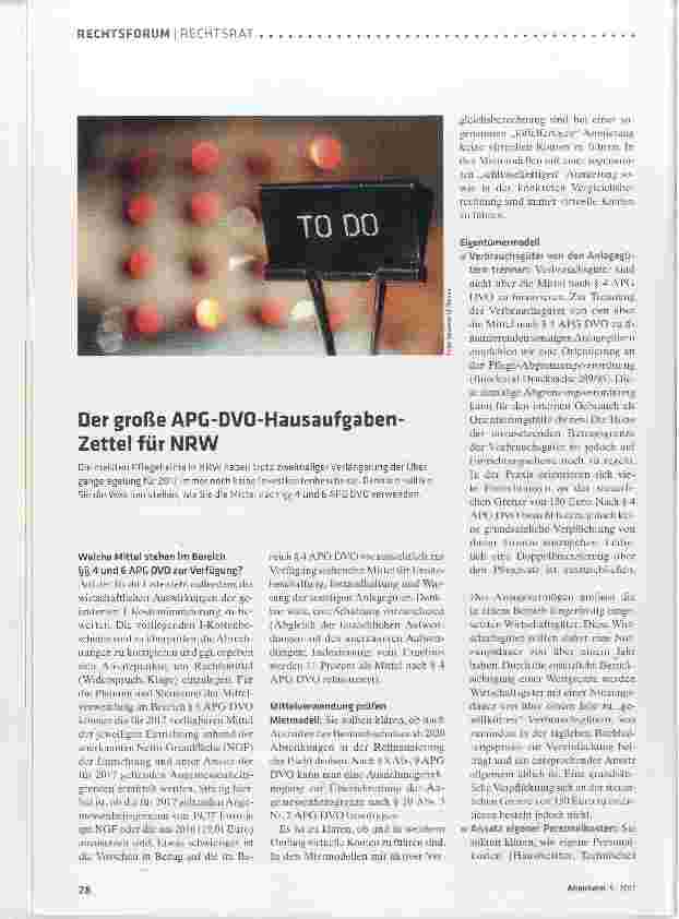 Vorschauseite 1: Der große APG-DVO-Hausaufgaben Zettel für NRW