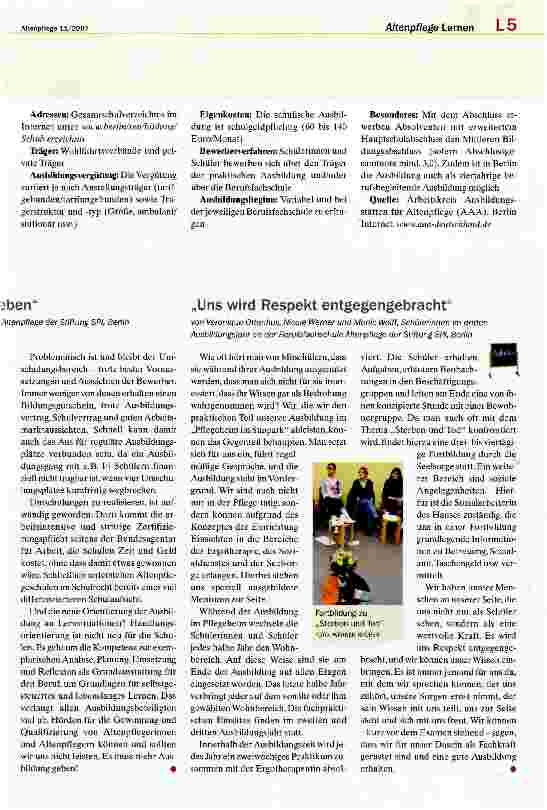 Vorschauseite 2: Ausbildungs-Check: Berlin
