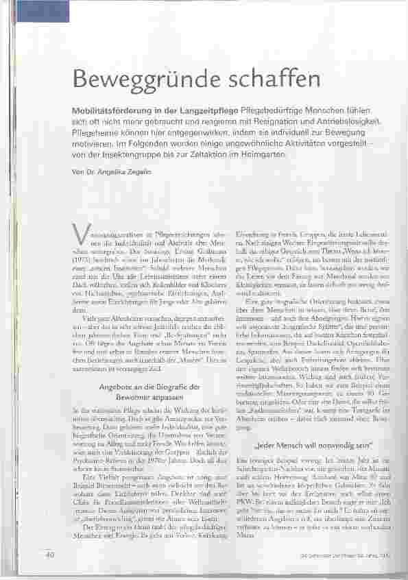 Vorschauseite 1: Beweggründe schaffen