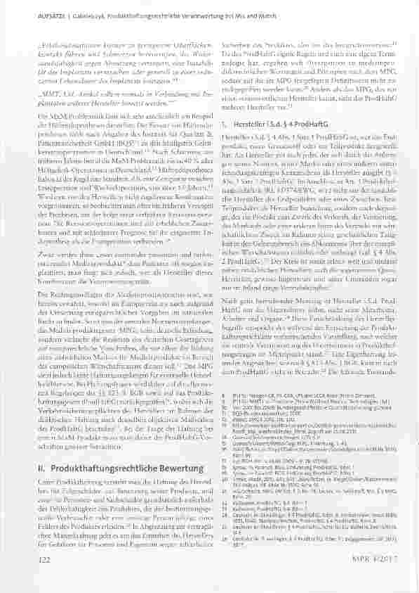 Vorschauseite 2: Produkthaftungsrechtliche Verantwortung bei Mix and Match