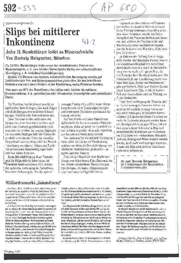 Vorschauseite 1: Slips bei mittlerer Inkontinenz