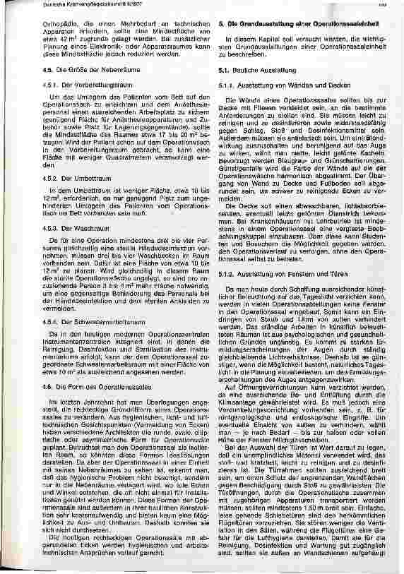 Vorschauseite 4: Gesichtspunkte zur Planung einer OP-Einheit mit Grundausstattung einer Operationssaaleinheit