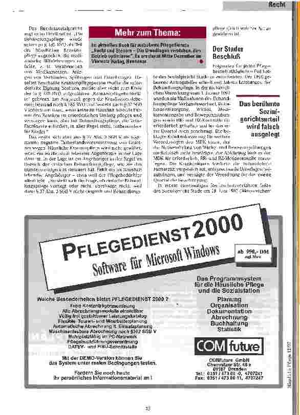 Vorschauseite 3: Auf dem rechten Weg Aktuelle Rechtsfragen in der häuslichen Krankenpflege