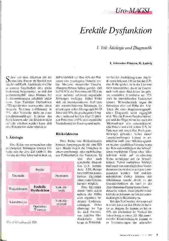 Vorschauseite 1: Erektile Dysfunktion 1. Teil: Ätiologie und Diagnostik