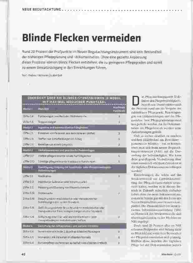 Vorschauseite 1: Blinde Flecken vermeiden