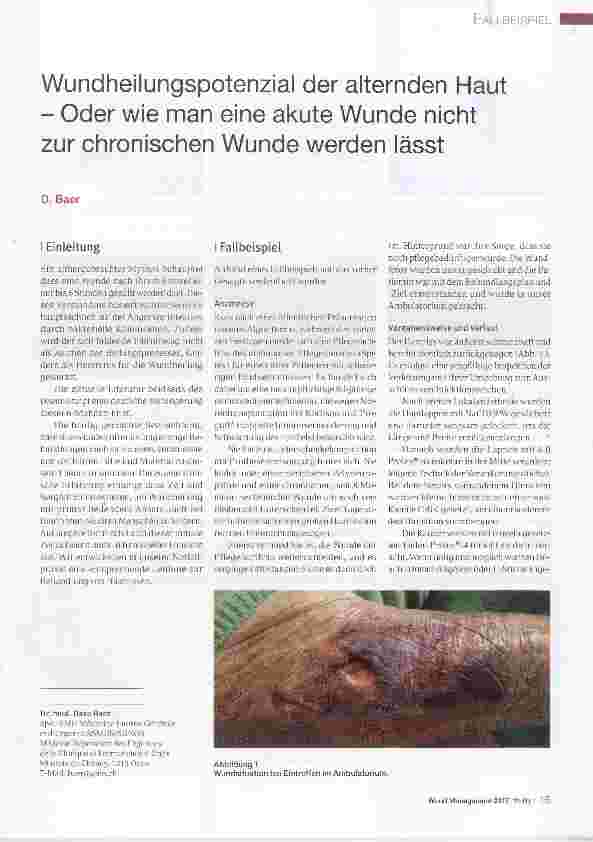 Vorschauseite 1: Wundheilungspotenzial der alternden Haut Oder wie man eine akute Wunde nicht zur chronischen Wunde werden lässt
