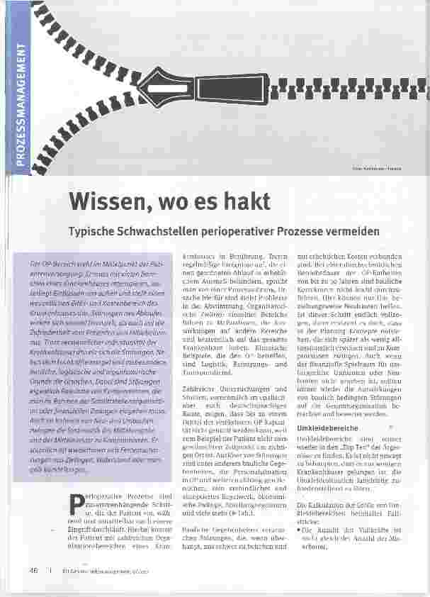 Vorschauseite 1: Wissen, wo es hakt