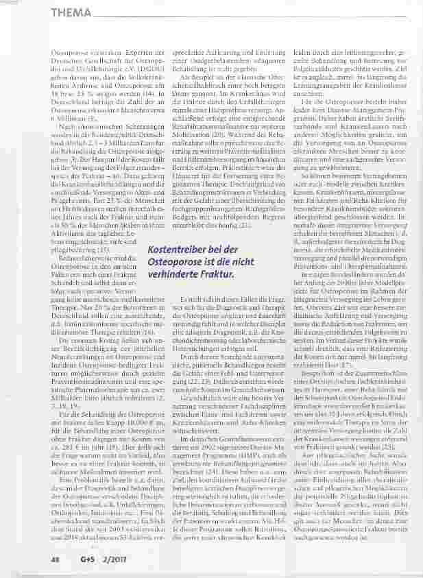 Vorschauseite 4: Brüchiger Knochen, harte Fakten: Fehlund Unterversorgung der Osteoporose