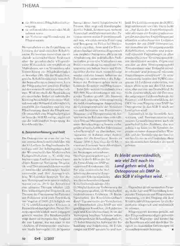 Vorschauseite 6: Brüchiger Knochen, harte Fakten: Fehlund Unterversorgung der Osteoporose
