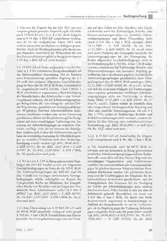Vorschauseite 4: Zur Stichtagsregelung der Jahressonderzahlung in § 19 BAT KF a. F.