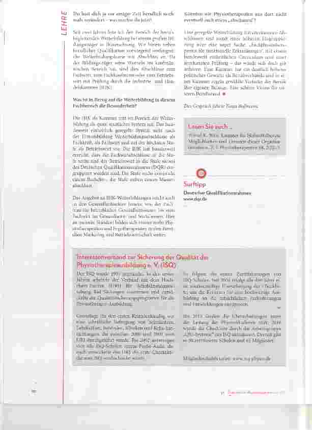 Vorschauseite 3: Interessenverband zur Sicherung der Qualität der Physiotherapieausbildung