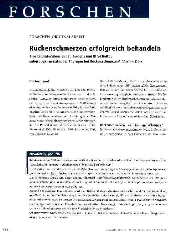 Vorschauseite 1: Rückenschmerzen erfolgreich behandeln