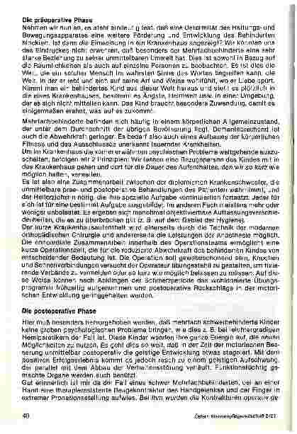 Vorschauseite 2: Rehabilitative Operationen an mehrfach behinderten Kindern aus Sicht des Orthopäden