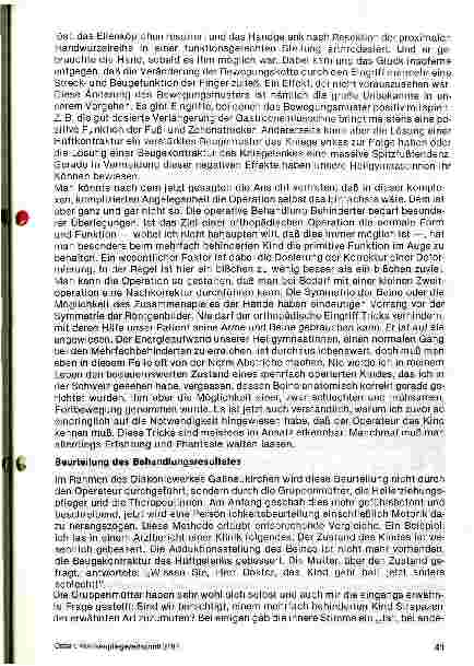 Vorschauseite 3: Rehabilitative Operationen an mehrfach behinderten Kindern aus Sicht des Orthopäden