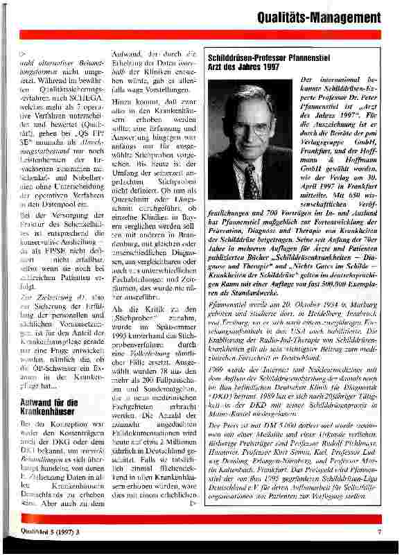 Vorschauseite 2: Qualitätssicherung bei Fallpauschalen und Sonderentgelten 1994 - 1997 Nach drei Jahren Entwicklung: Nichts weiter als Kosten für Kliniken