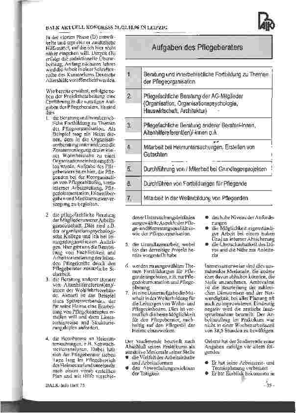 Vorschauseite 4: Studienkonzepte für das Pflegemangements Erfahrungen einer Anleiterin und eines Studierenden