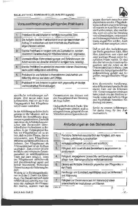 Vorschauseite 6: Studienkonzepte für das Pflegemangements Erfahrungen einer Anleiterin und eines Studierenden