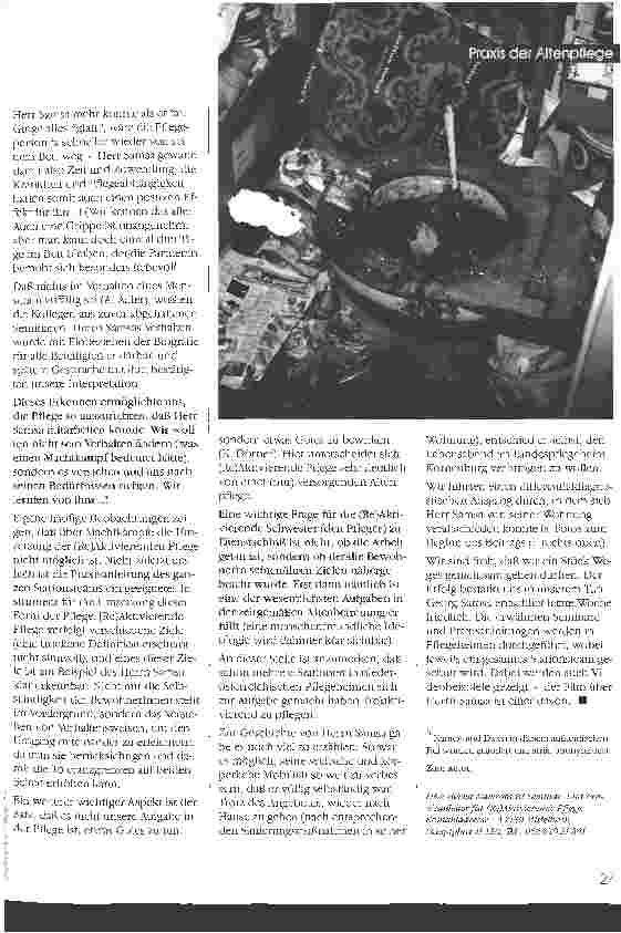 Vorschauseite 3: (Re)Aktivierende Pflege: Georg Samsa erzählt aus seinem Leben...