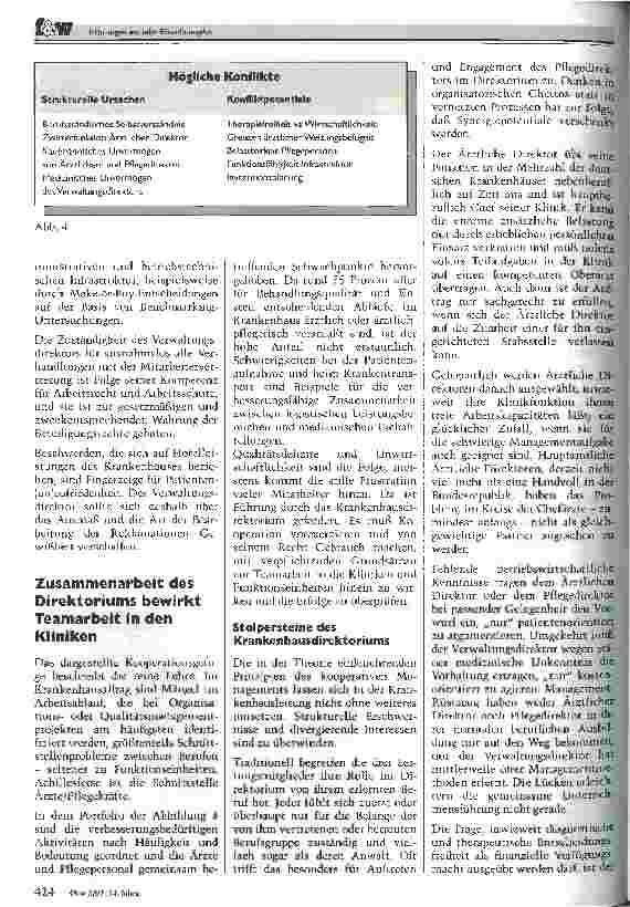 Vorschauseite 5: Führungsteam oder Einzelkämpfer Das Miteinander des Direktoriums prägt Arbeitsatmosphäre