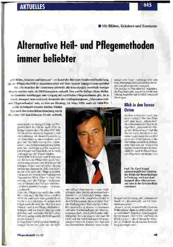Vorschauseite 1: Alternative Heilund Pflegemethoden immer beliebter