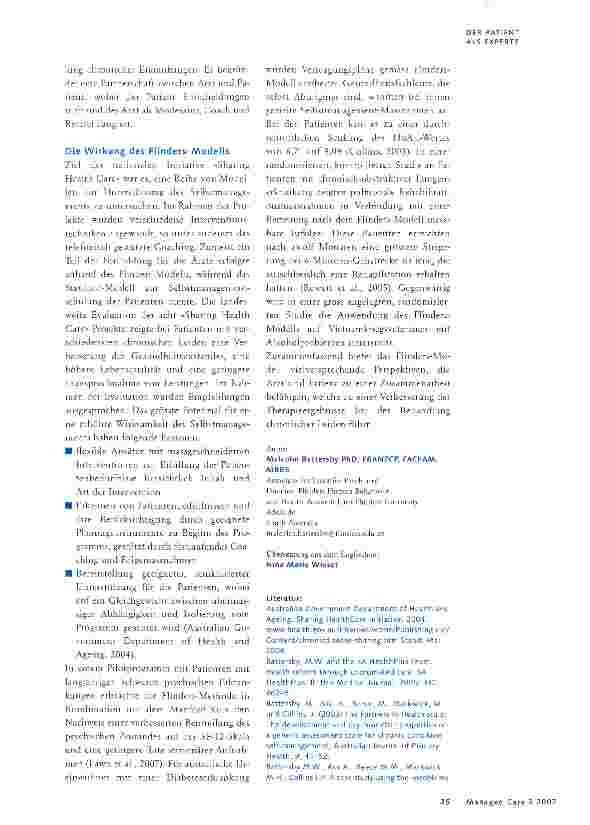 Vorschauseite 3: Das Selbstmanagement-Modell der Flinders University