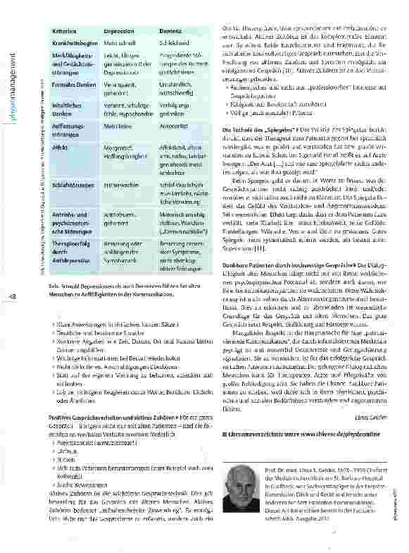 Vorschauseite 3: Das Gespräch mit alten Patienten Reden mit Respekt