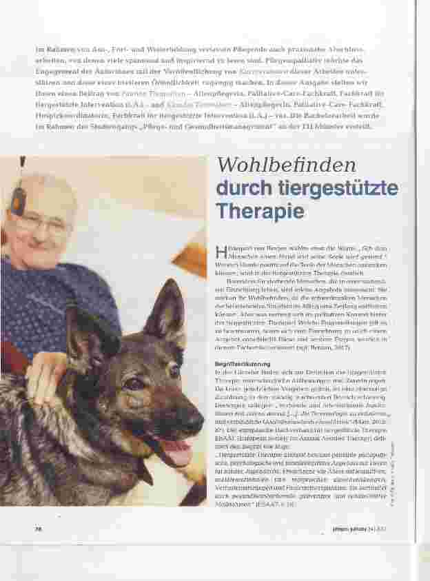 Vorschauseite 1: Wohlbefinden durch tiergestützte Therapie